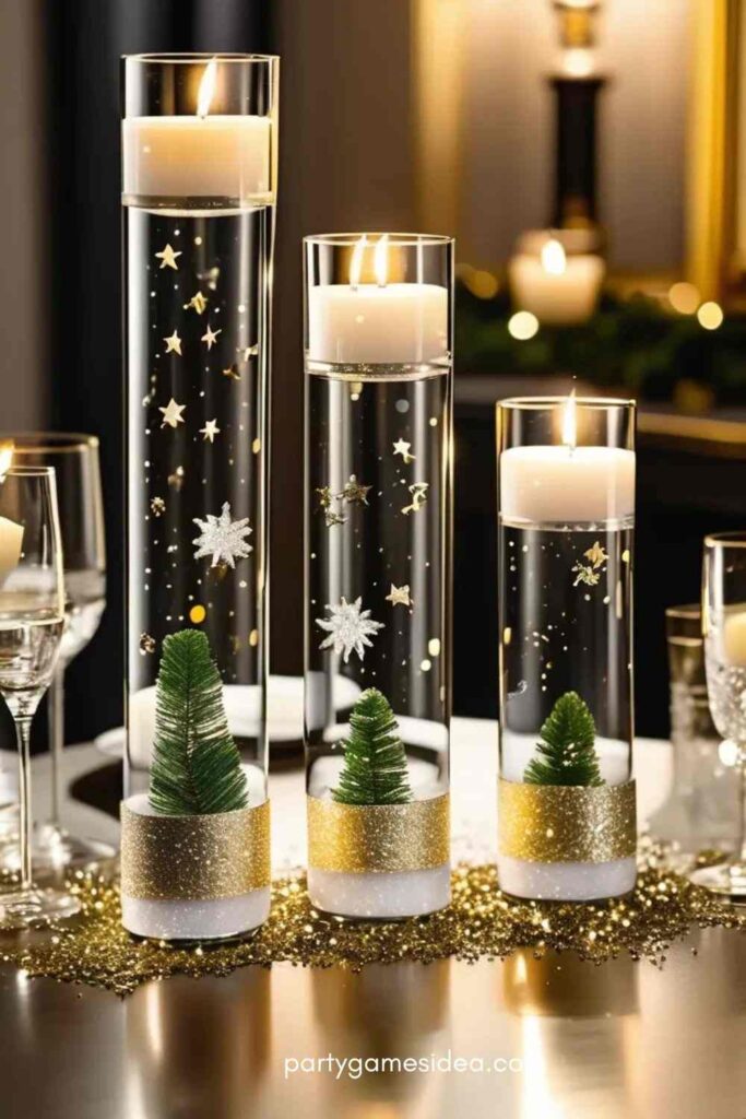 Floating Candles in Glass Containers