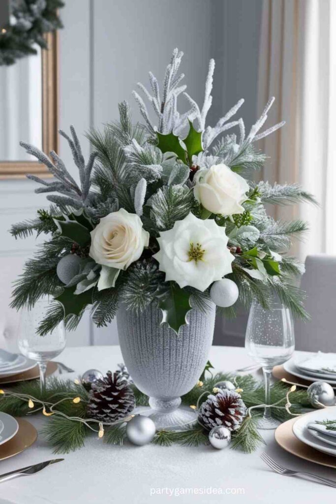 Frosted Glass Vase Arrangement