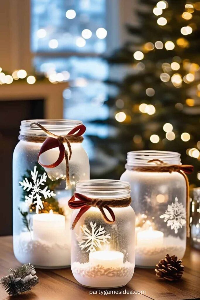 Frosted Luminary Jars