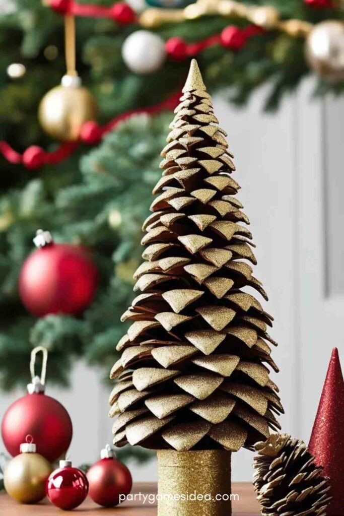 Glitter Pine Cone Tree