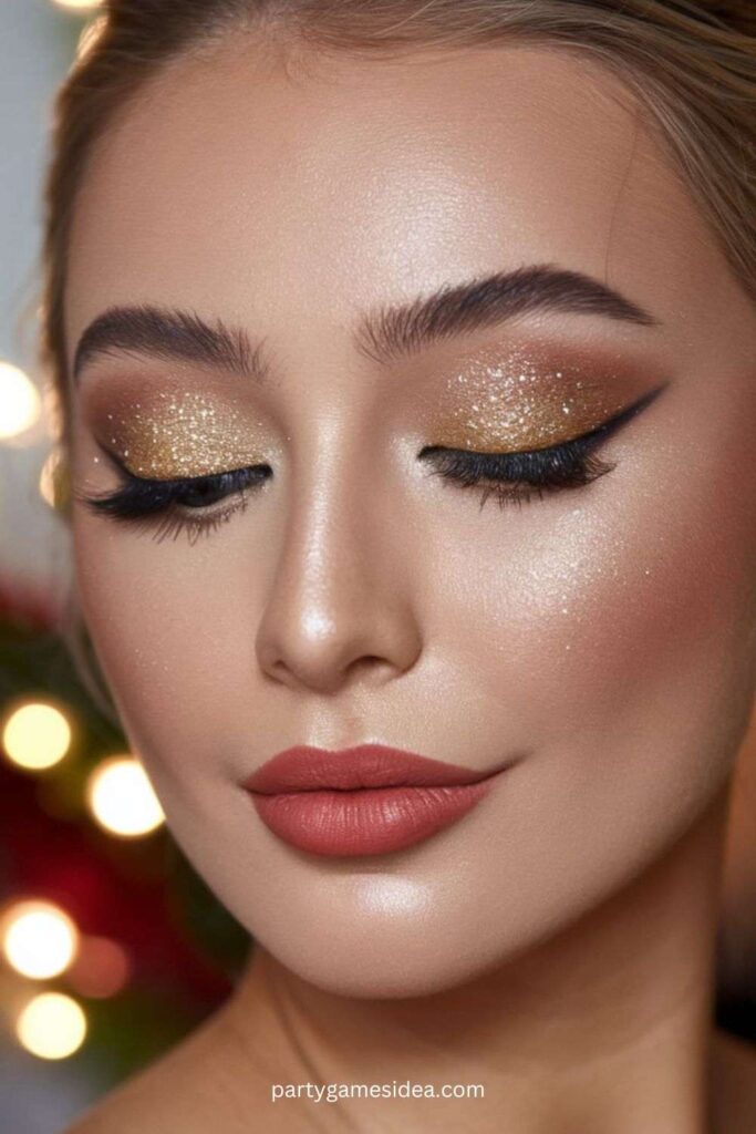 Glittery Gold Eyeshadow