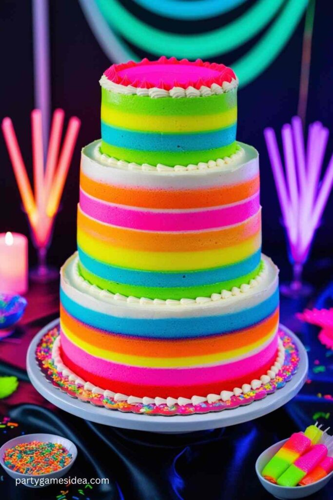 Glow Stick Topper Cake