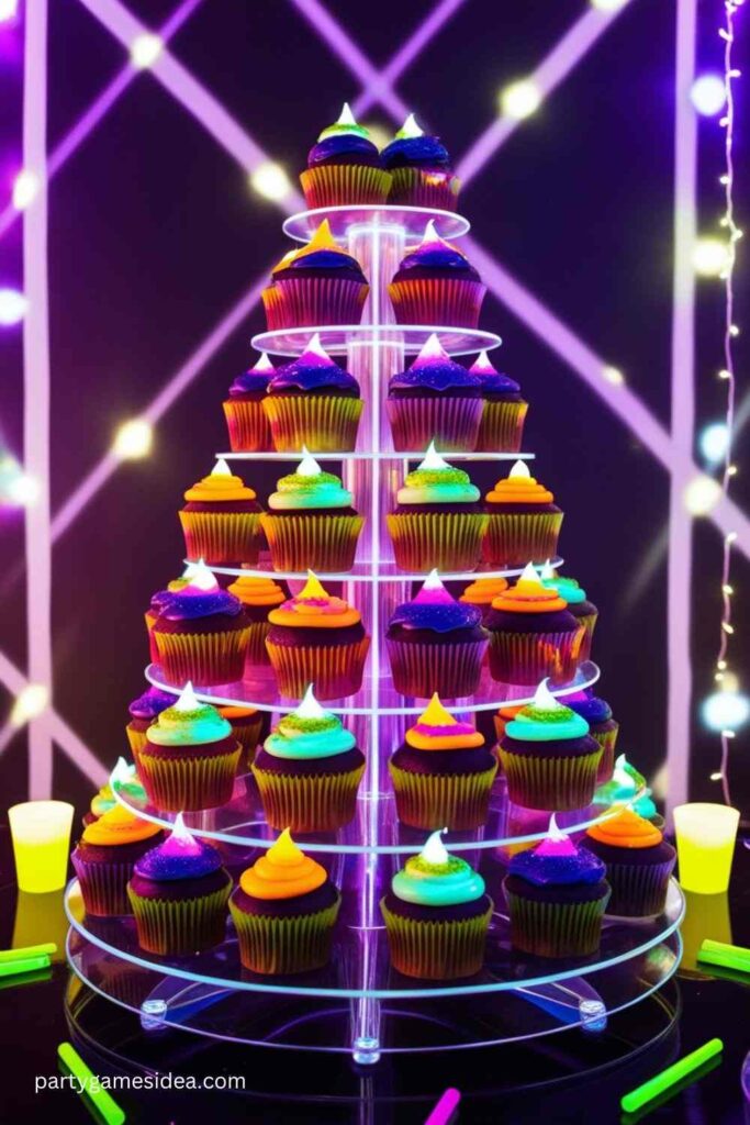 Glow-in-the-Dark Cupcake Tower