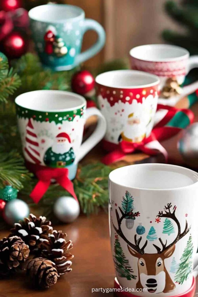 Hand-Painted Christmas Mugs