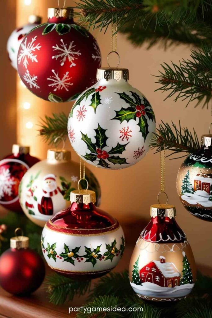 Hand-Painted Glass Ornaments