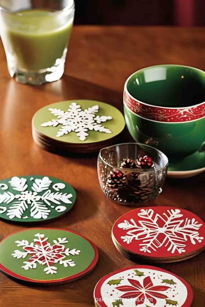 Handcrafted Christmas Coasters