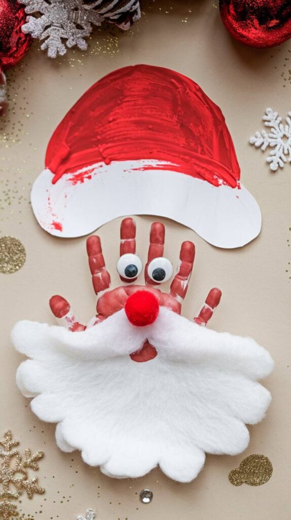 Handprint Santa Claus