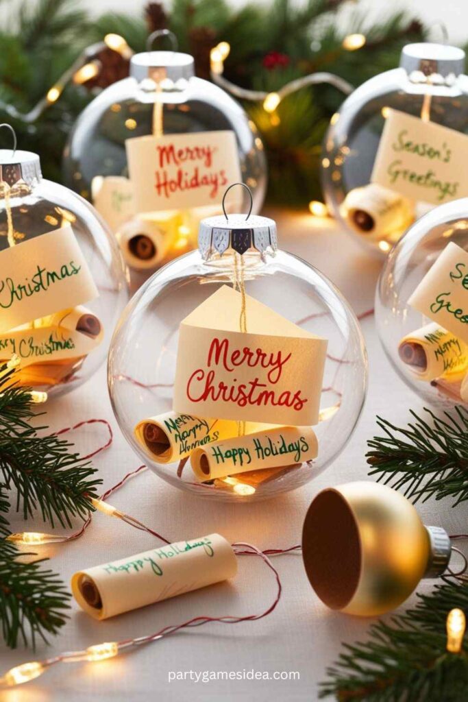 Handwritten Message Ornaments