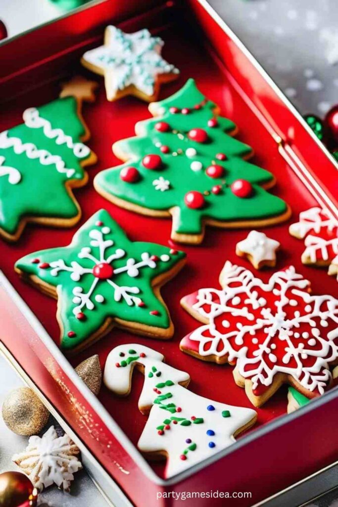 Homemade Christmas Cookies in a Tin