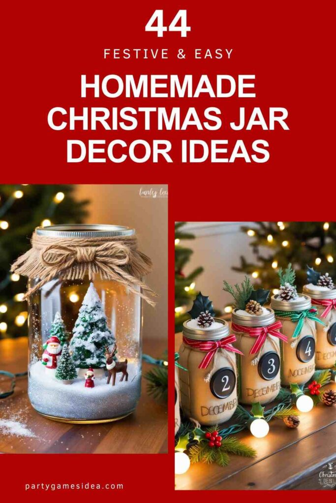 Homemade Christmas Jar Decor Ideas