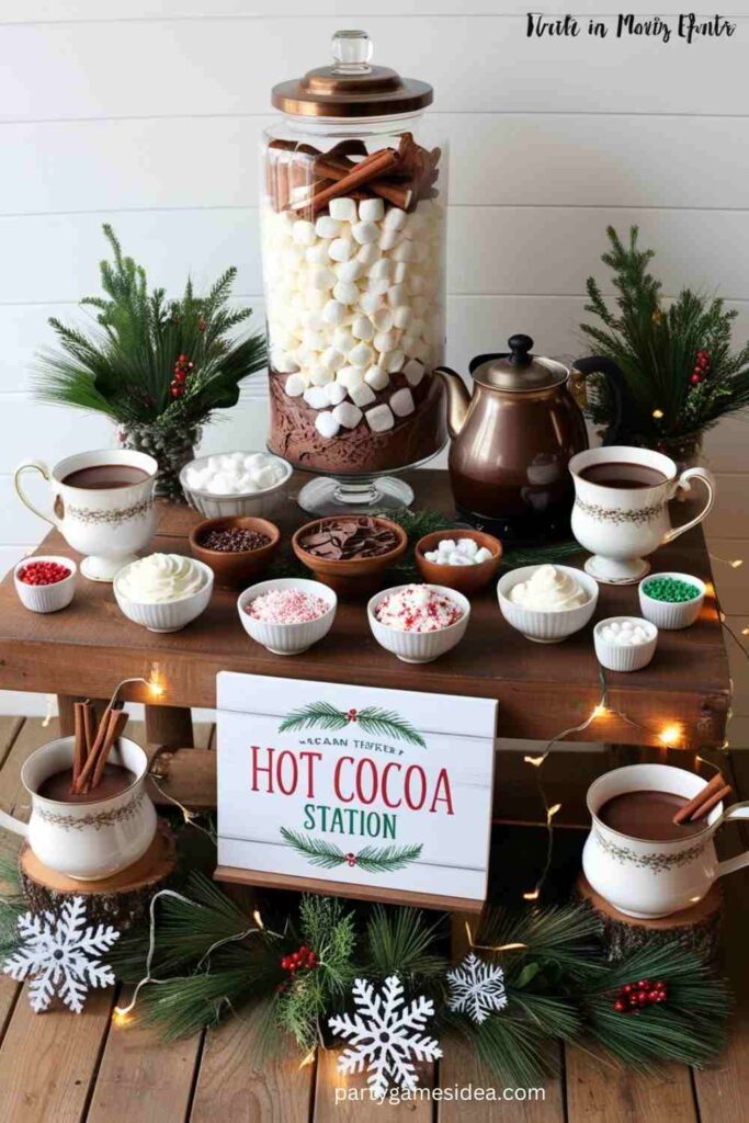 Hot Cocoa Bar Centerpiece