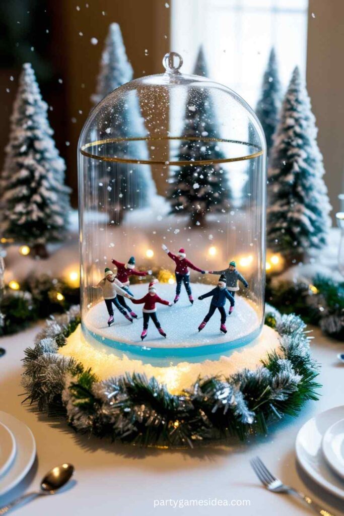 Ice Skating Scene Centerpiece