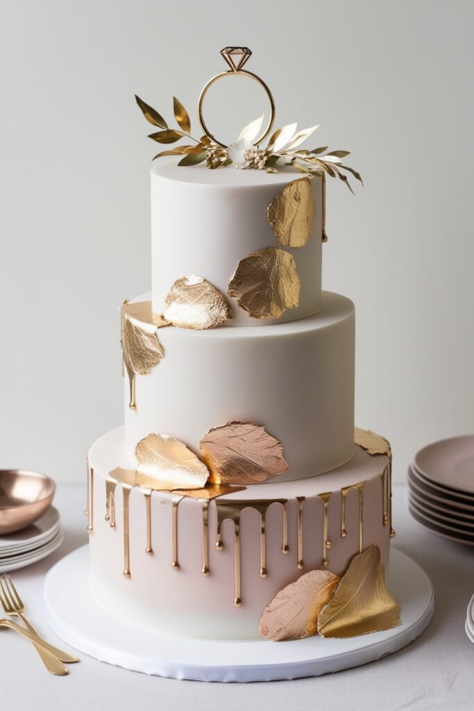 Metallic Accents Cake