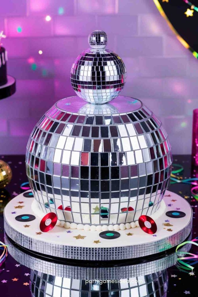 Mirror Ball Cake