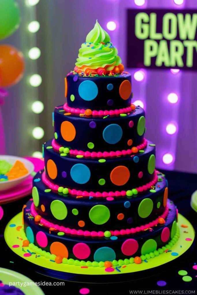 Neon Polka Dot Cake