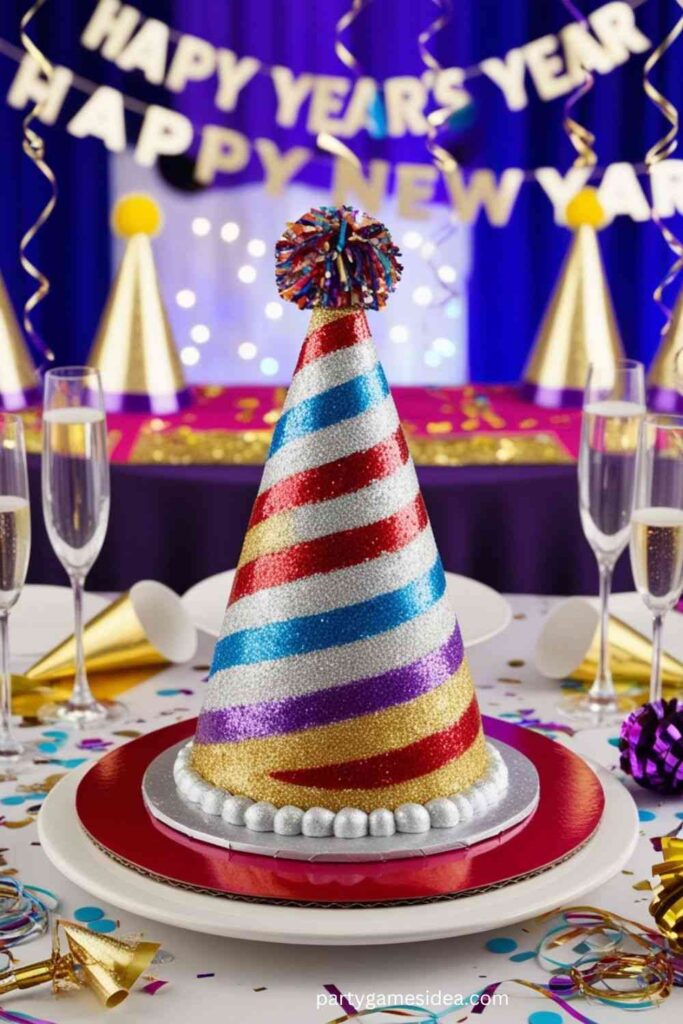 New Year’s Eve Party Hat Cake