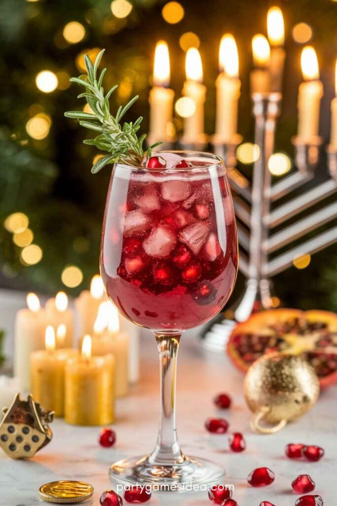 Pomegranate Hanukkah Fizz