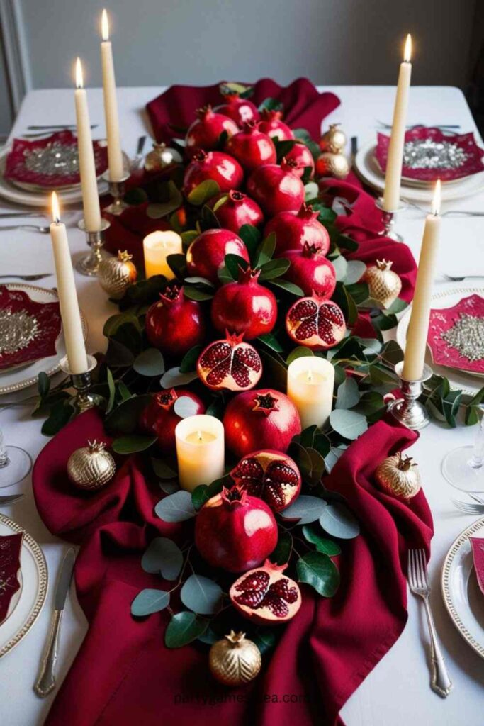 Pomegranate-Themed Centerpieces