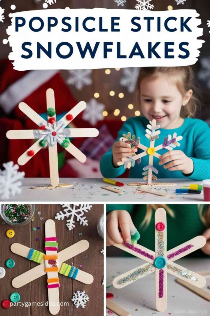 Popsicle Stick Snowflakes