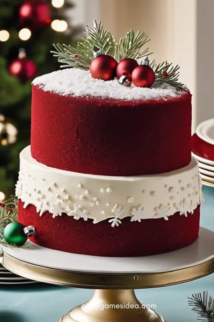 Red Velvet Christmas Cake