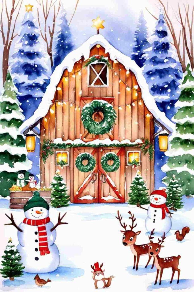 Rustic Christmas Barns