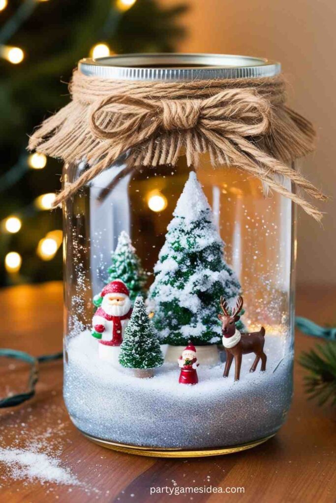 Snow Globe Jar Decor