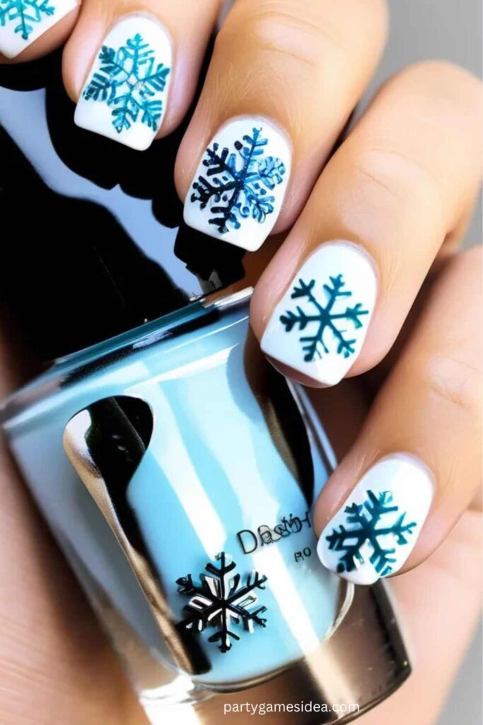 Snowflake Nail Art