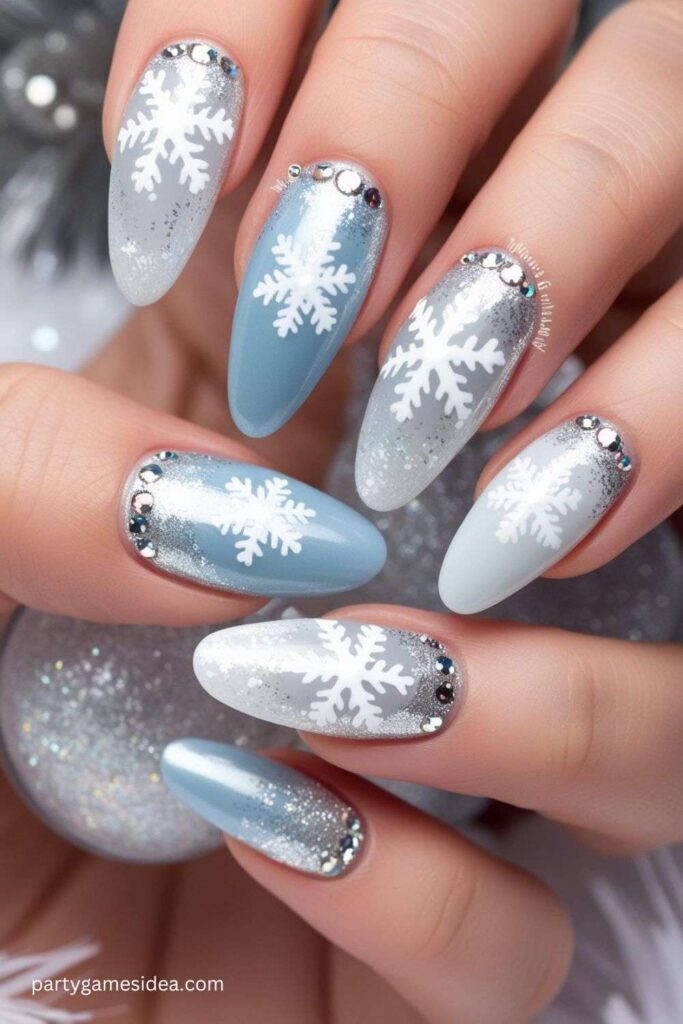 Snowflake Nails