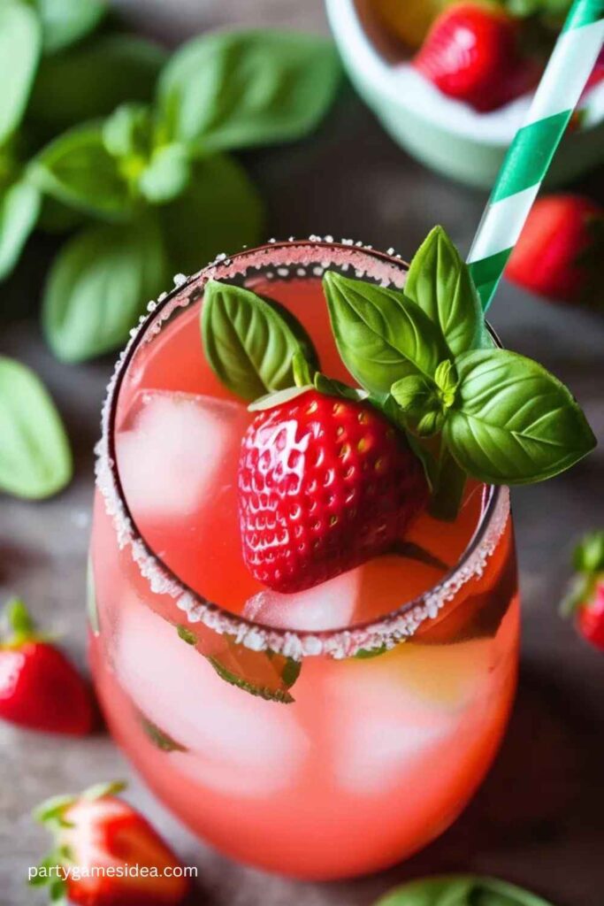 Strawberry Basil Lemonade