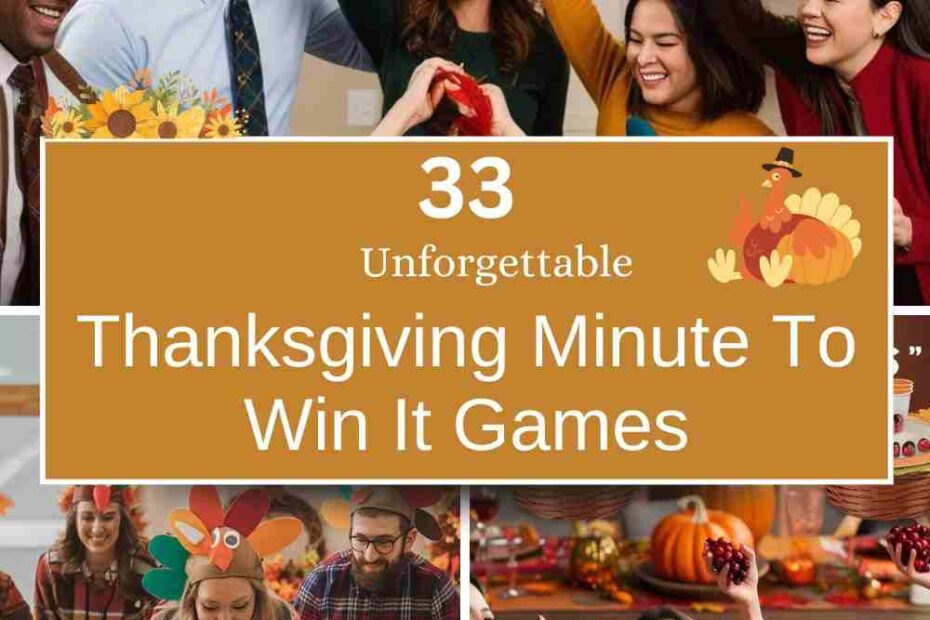 Thanksgiving Minute To Win It Games