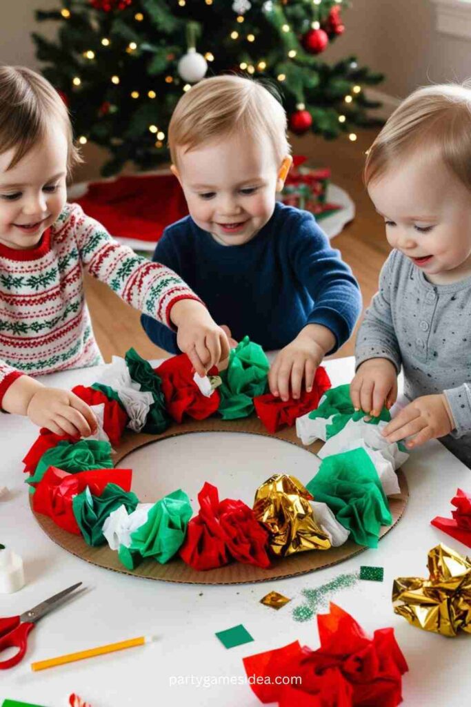 Tissue Paper Wreath