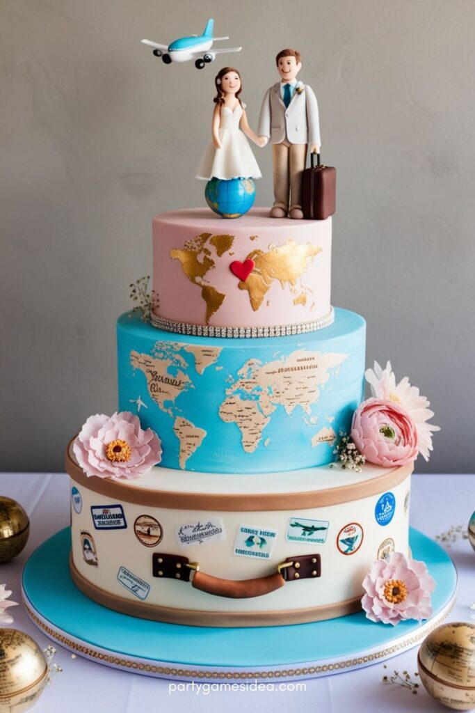 Travel-Themed Cake