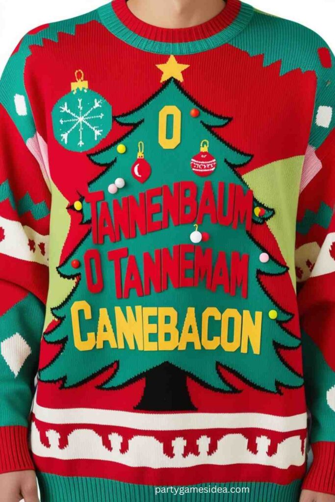 Ugly Christmas Sweater with a Pun