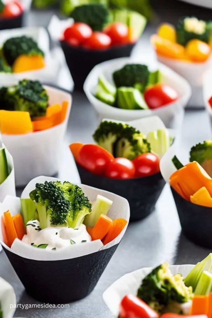 Vegetable Cups with Dip