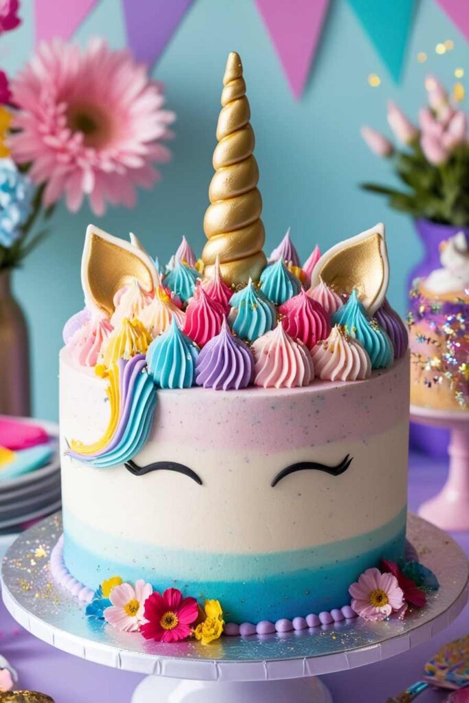 Whimsical Unicorn Cake