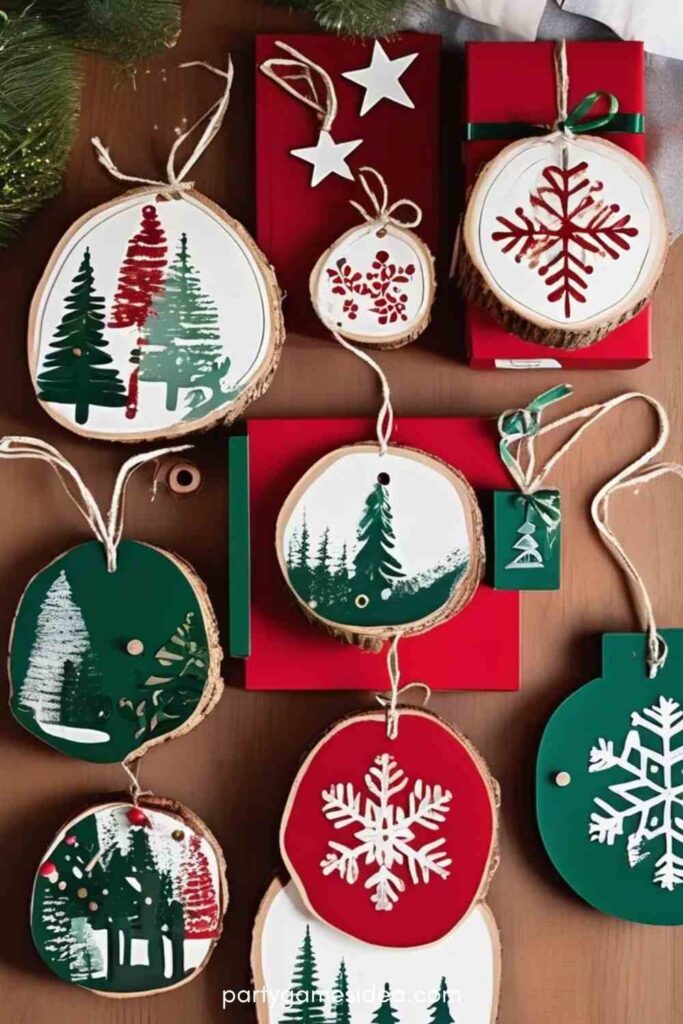 Wooden Slice Ornaments