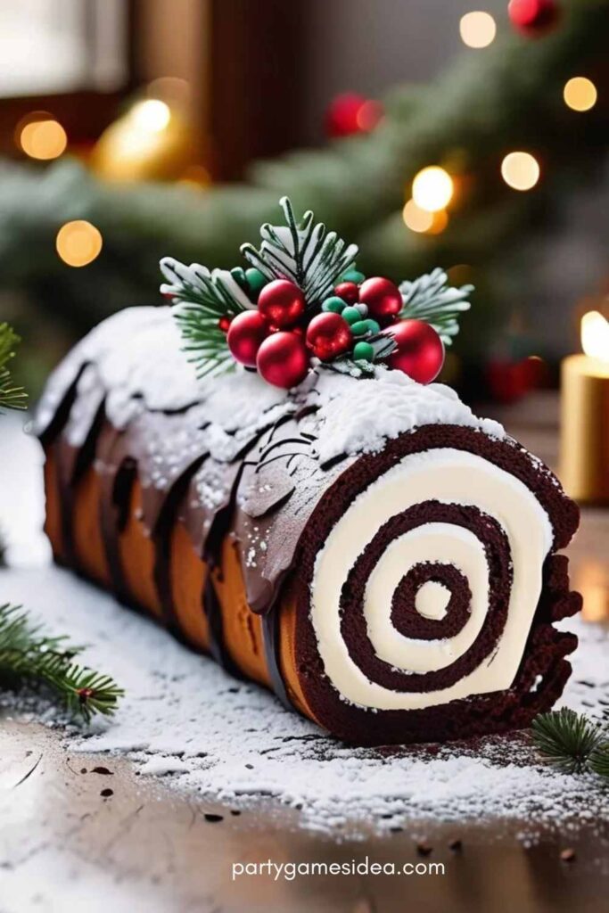 Yule Log Cake