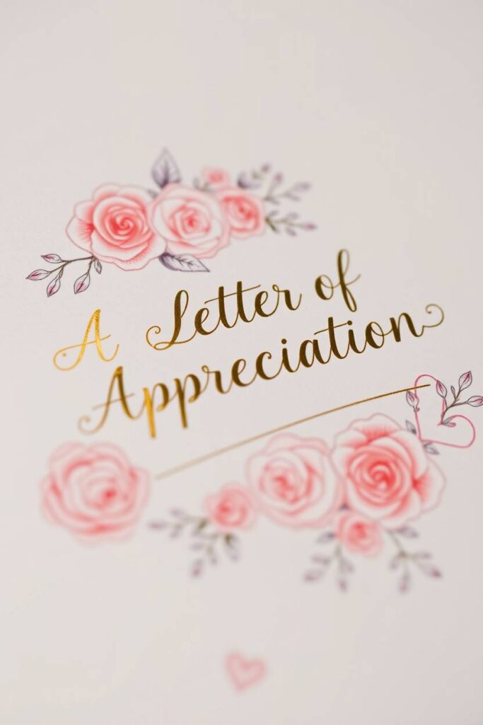 A Letter of Appreciation for Your Partner