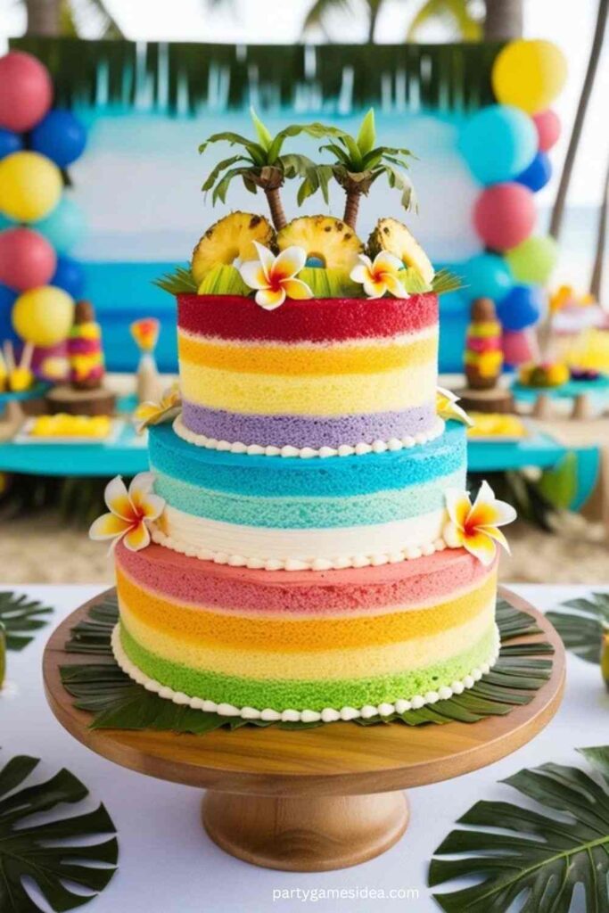 Aloha Rainbow Cake