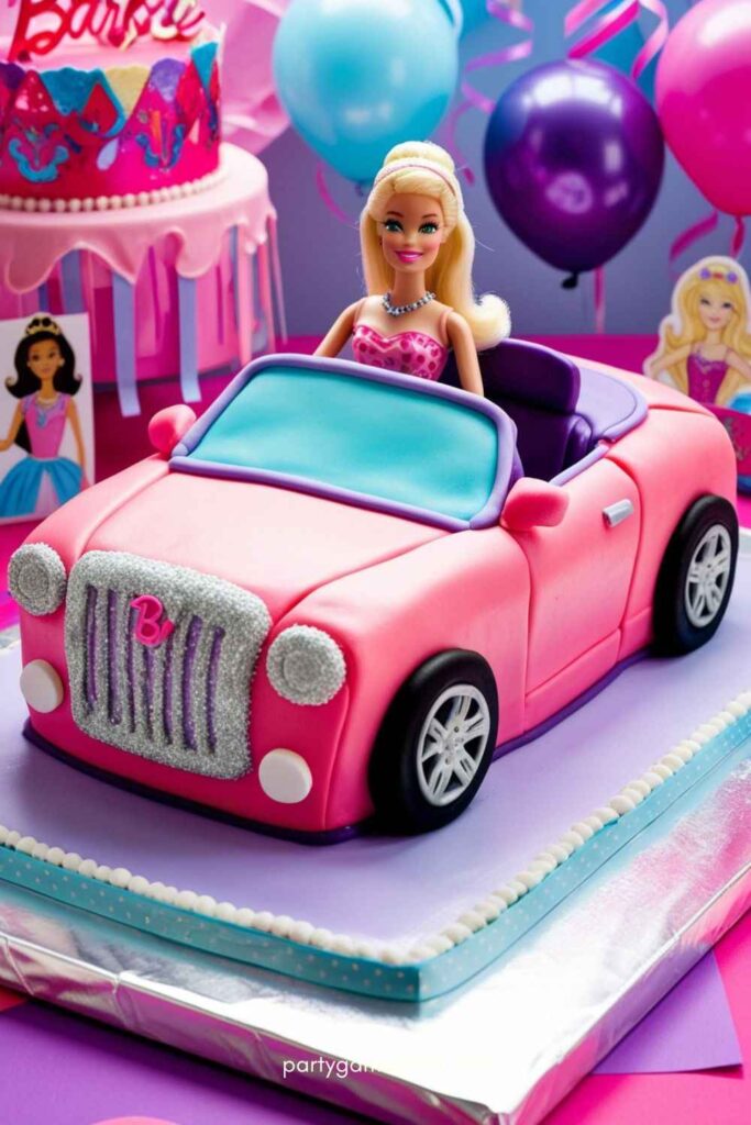 Barbie Car Cake