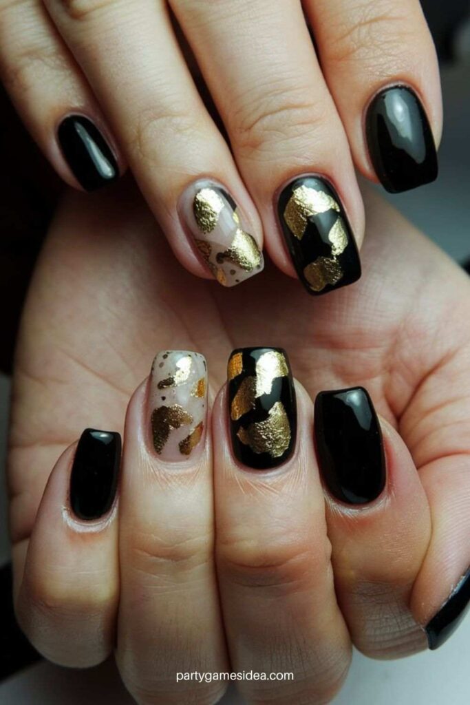 Black and Gold Foil Accents