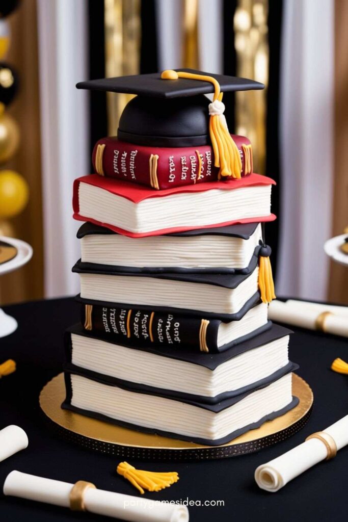 Book Stack Cake