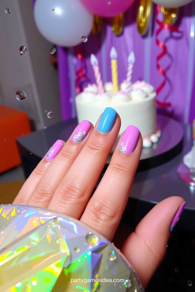 Cake and Candle Nails