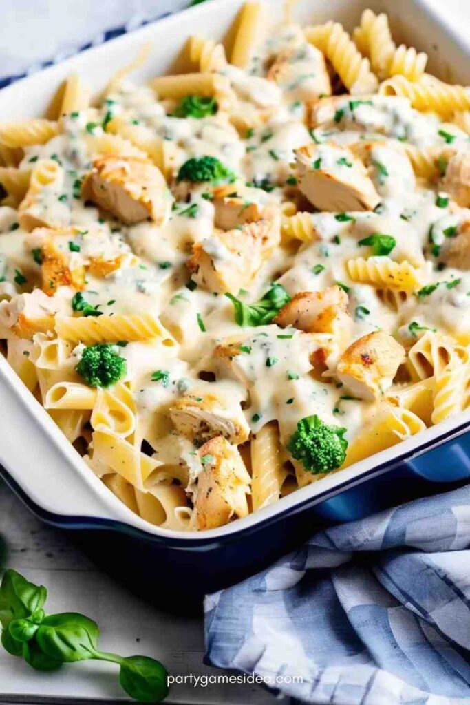 Chicken Alfredo Pasta Bake