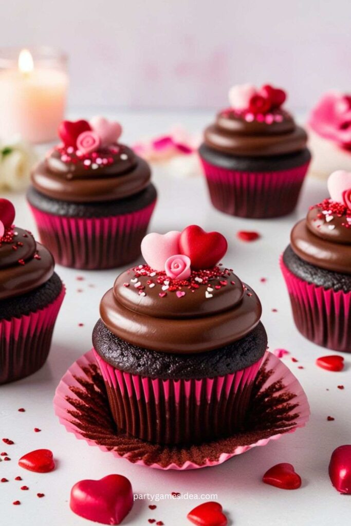 Chocolate Ganache-Filled Cupcakes