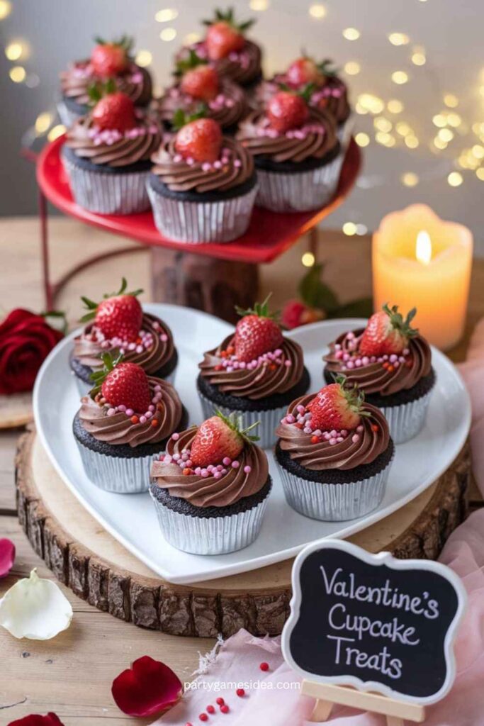 Chocolate Strawberry Cupcakes