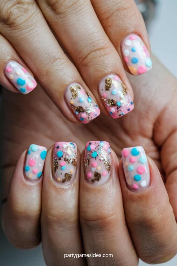 Confetti Party Nails