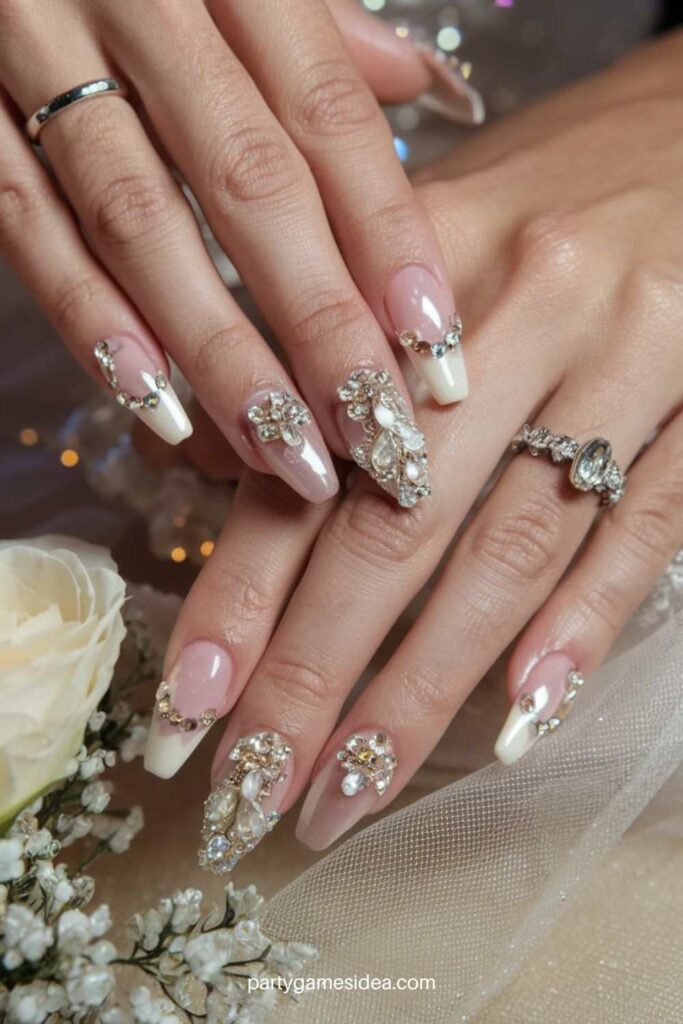 Crystal and Rhinestone Nails