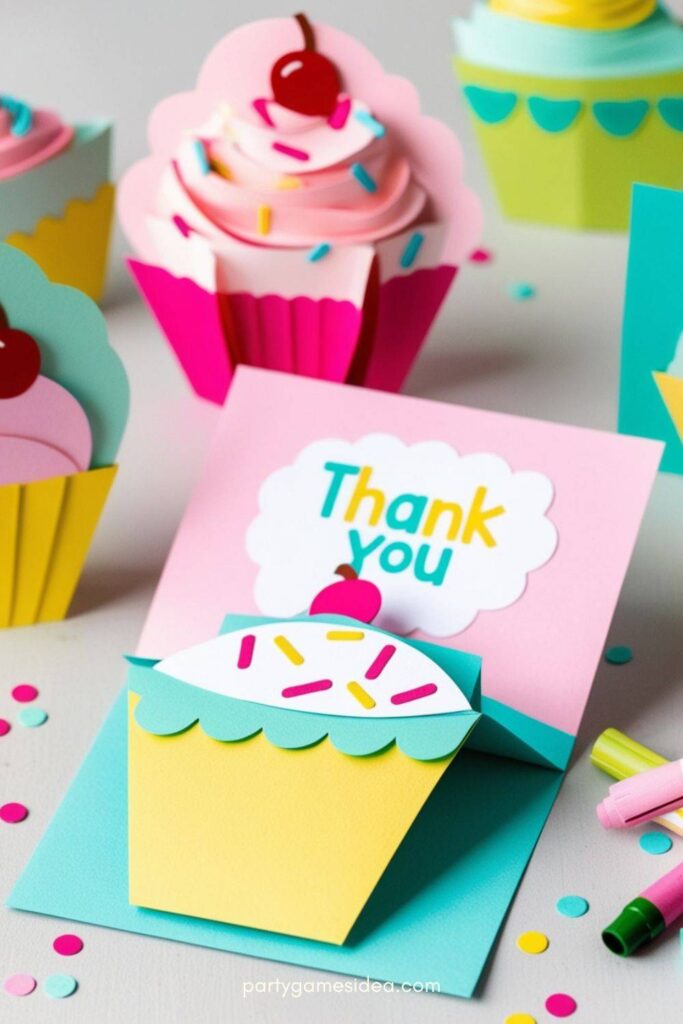 Cupcake Popup Thank You Card