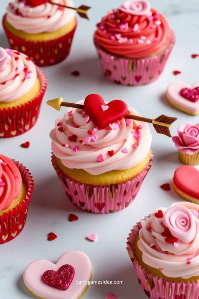 Cupid’s Arrow Cupcakes